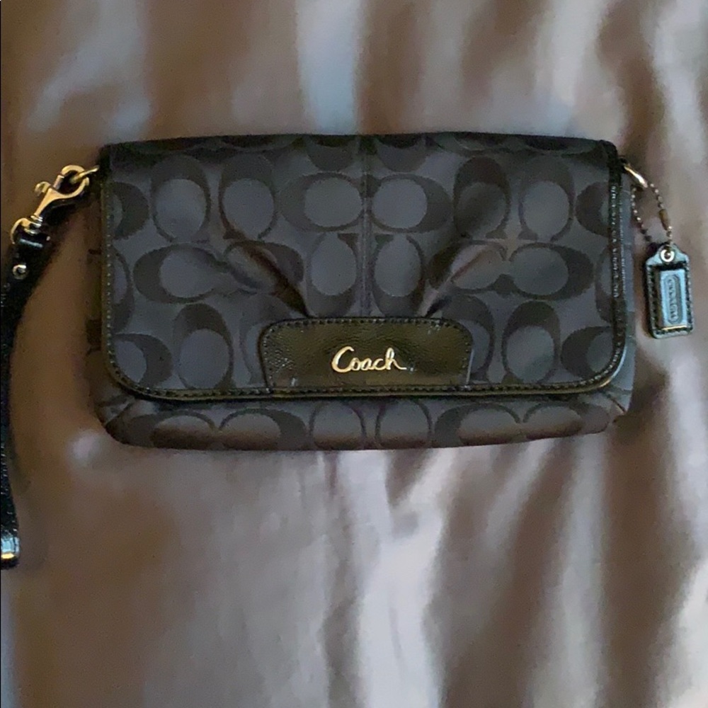 Coach wristlet-fabric clutch